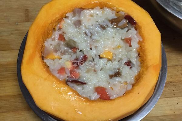 南瓜糯米饭的做法图解4