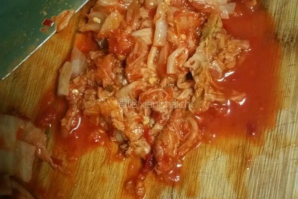 泡菜饼的做法图解2