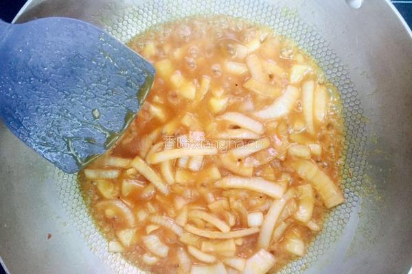 咖喱鱿鱼的做法图解6