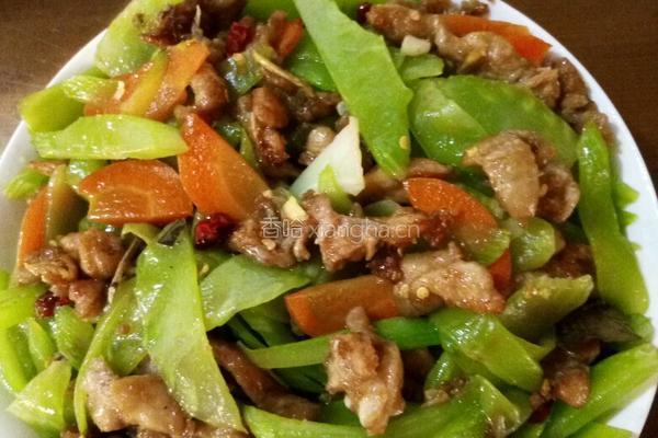 莴笋炒鸡腿肉的做法图解7