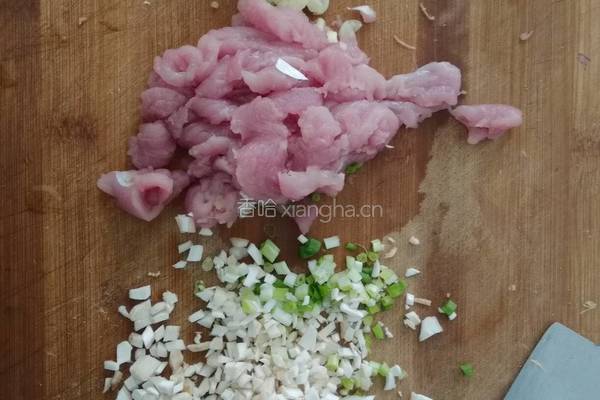 香菇酿肉的做法图解3