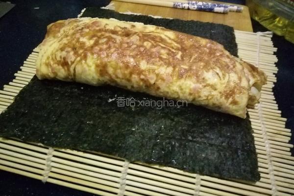 鸡蛋紫菜卷的做法图解9