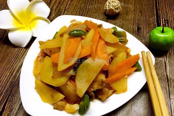 胡萝卜土豆肉片的做法图解10
