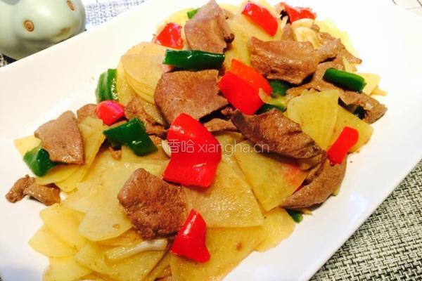 土豆炒猪肝的做法图解6