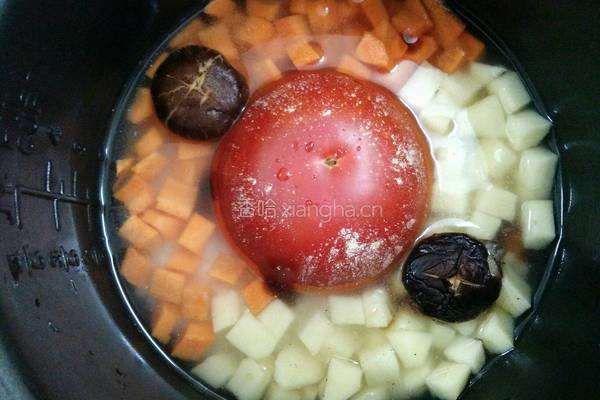 番茄焖饭的做法图解4