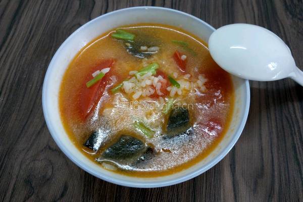 番茄皮蛋粥的做法图解10