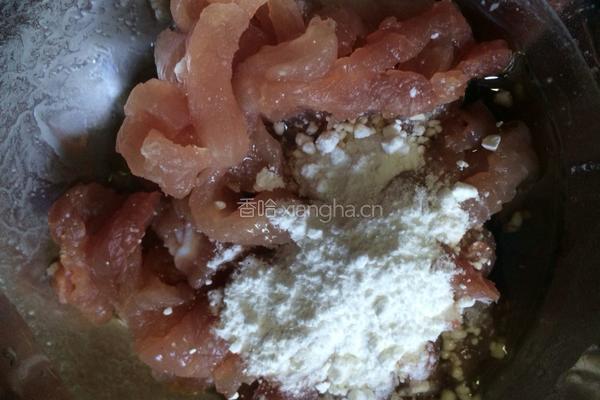韭菜苔炒肉的做法图解2