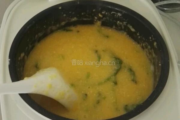 玉米糊菜叶粥的做法图解6