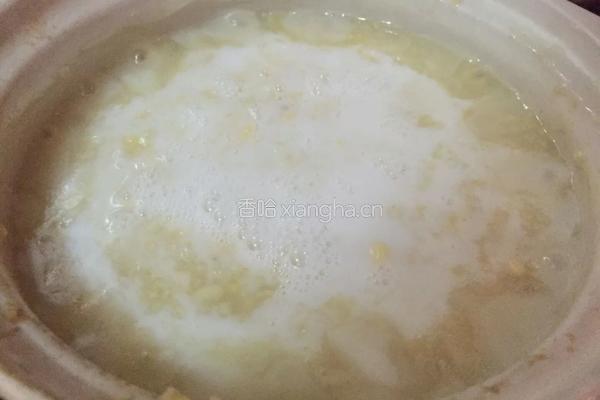 奶香小米绿豆粥的做法图解4