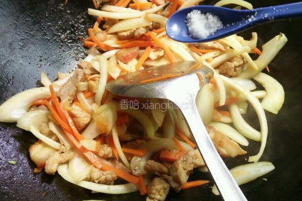 洋葱胡萝卜炒肉的做法图解7