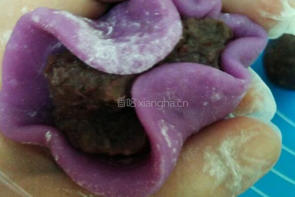 紫薯冰皮月饼的做法图解8