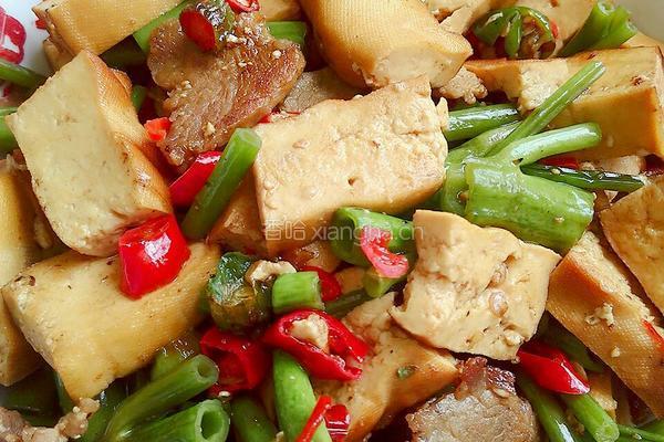 豆腐干炒肉的做法图解8