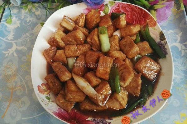 葱烧豆腐