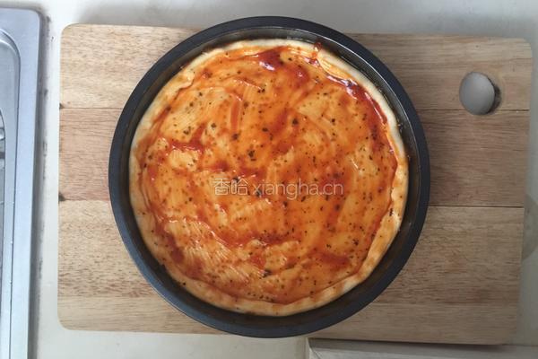 牛肉粒时蔬披萨的做法图解4