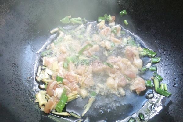 肉丁香茹青菜的做法图解5