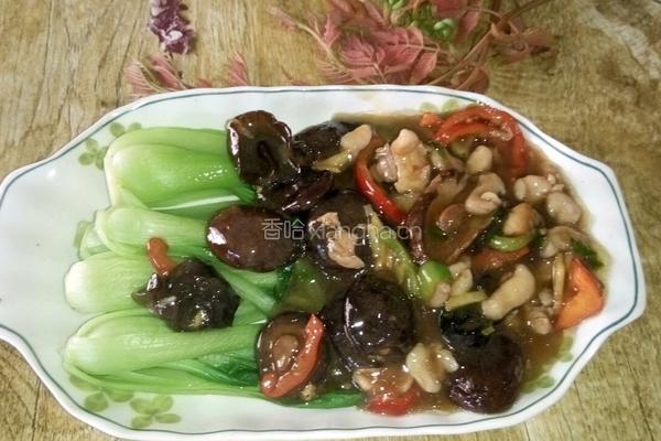 肉丁香茹青菜的做法图解8