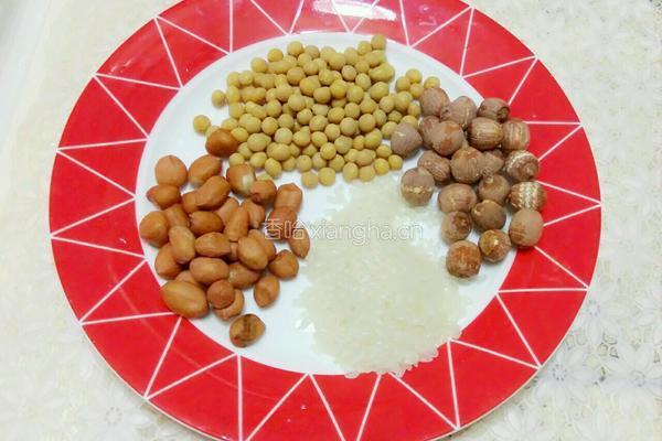 花生莲子米糊（豆浆米糊系列之二）的做法图解1