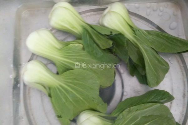蟹棒断小油菜的做法图解3