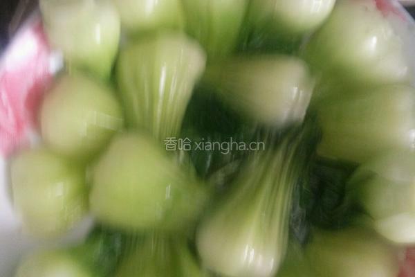 蟹棒断小油菜的做法图解4
