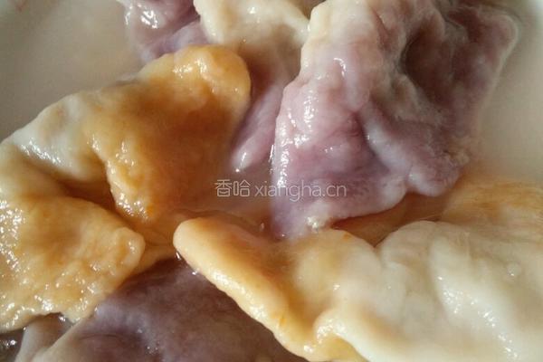 水彩饺子――紫薯和胡萝卜的做法图解11