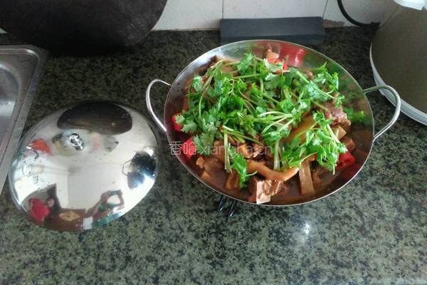 酸笋焖番鸭的做法图解10