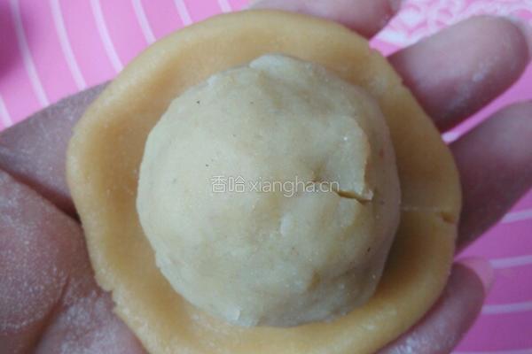 绿豆馅月饼的做法图解4