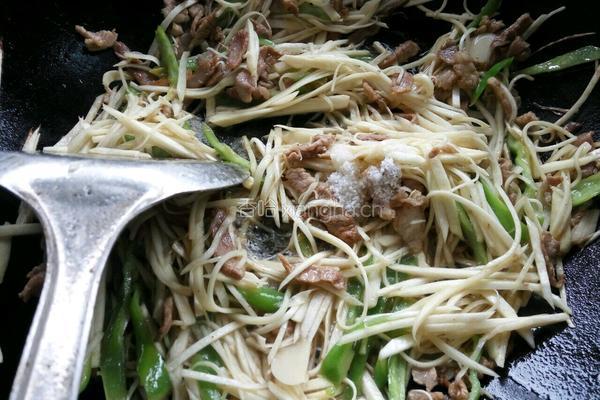高笋炒肉的做法图解5