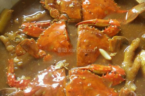 酱香鸡爪蟹肉煲的做法图解11