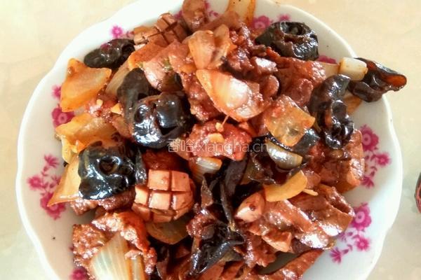 家常瘦肉炒腰花的做法图解7