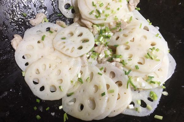 莲藕炒肉的做法图解9