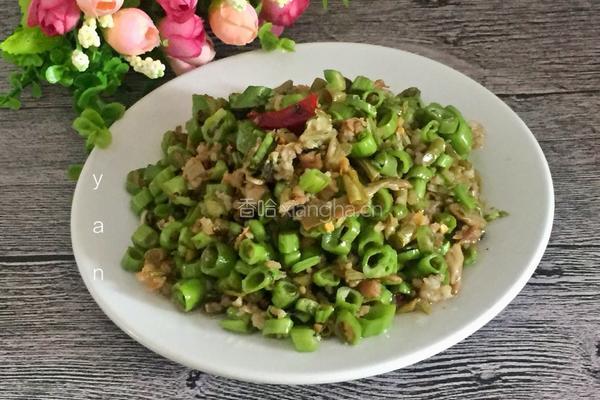 酸豆角炒肉末的做法图解7