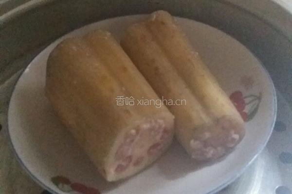 莲藕塞肉的做法图解4