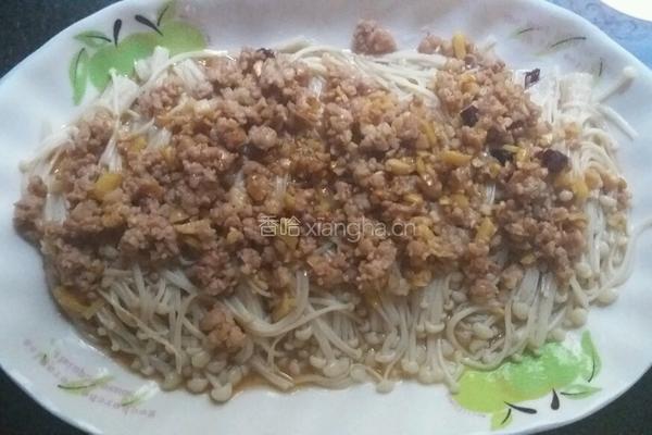 肉末金针菇的做法图解8