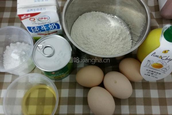 抹茶小蛋糕的做法图解1
