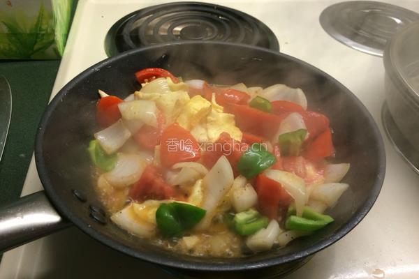 洋葱炒西红柿的做法图解6