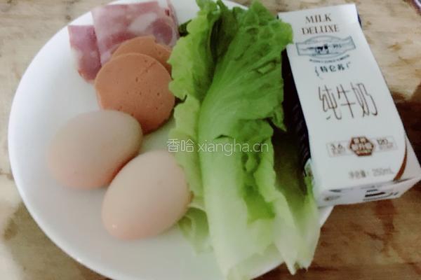 培根生菜鸡蛋卷的做法图解1