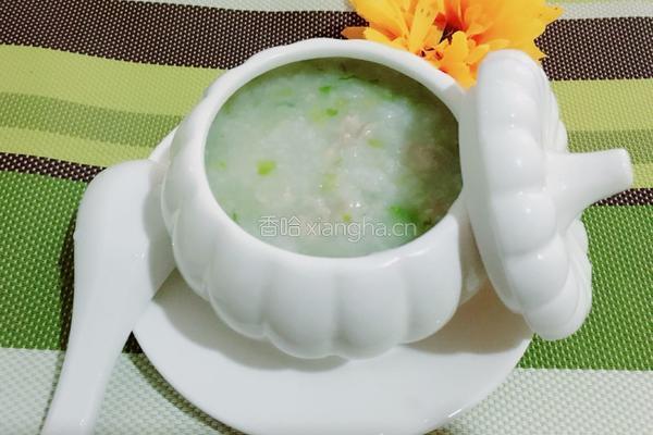 青菜瘦肉粥的做法图解6