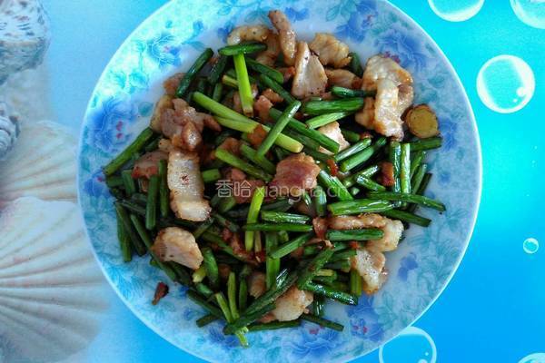 蒜薹炒肉的做法图解3