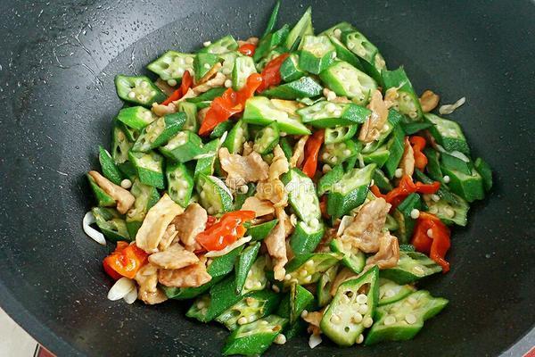 秋葵炒肉的做法图解10