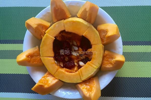 清蒸红枣南瓜的做法图解2
