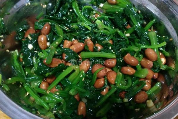 菠菜拌花生米的做法图解17