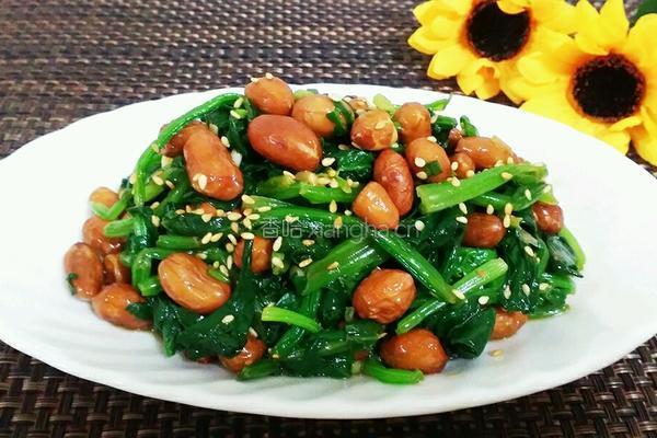 菠菜拌花生米的做法图解19