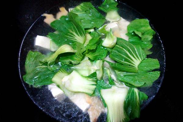 青菜豆腐汤的做法图解6