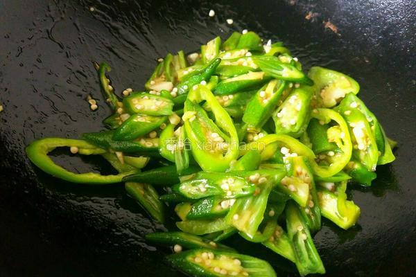 清炒黄秋葵的做法图解9