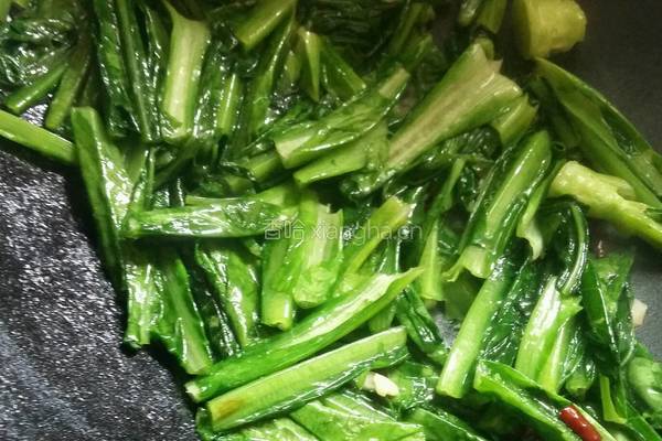 清炒油麦菜的做法图解4