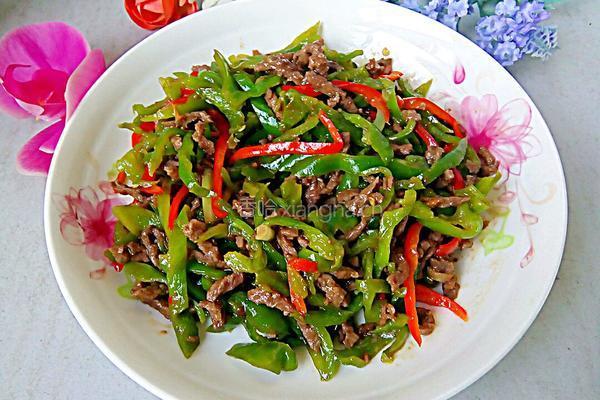 青椒炒肉的做法图解8