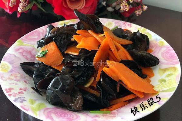 胡萝卜炒木耳的做法图解8