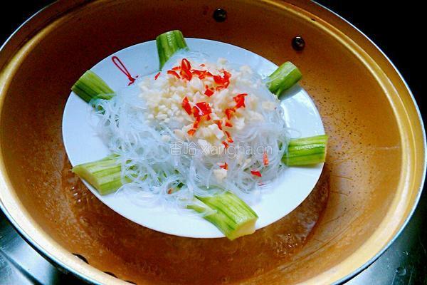 蒜蓉粉丝蒸丝瓜的做法图解10