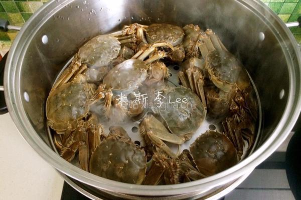 清蒸河蟹的做法图解6