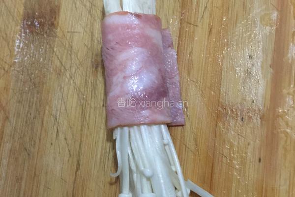 培根金针菇卷的做法图解4